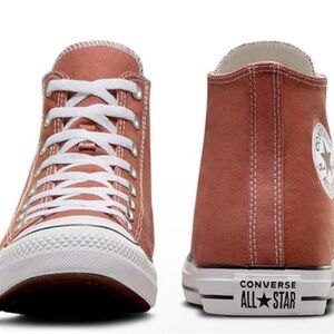 Converse High-Top Sneakers in Coral